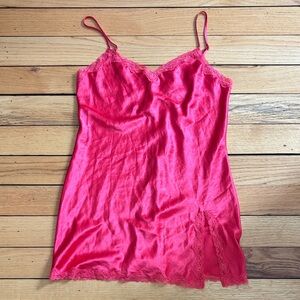 Victoria's Secret Vibrant Red Lace Chemise
